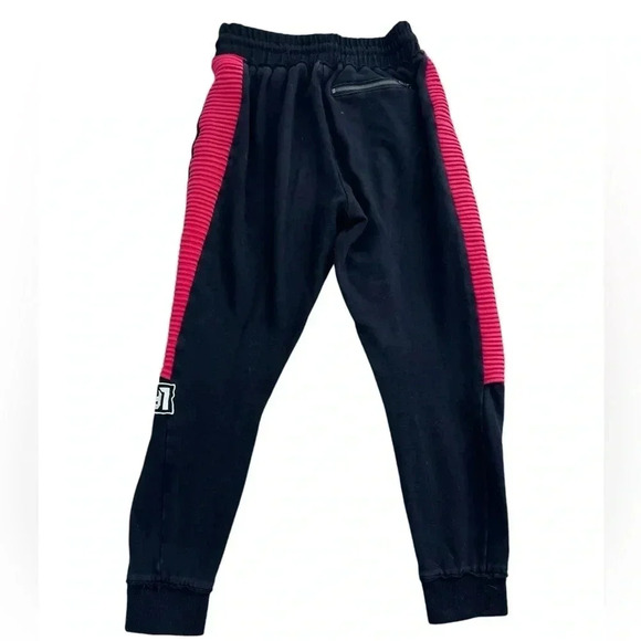 LF TRAPUNTO SIDE INSERT black and Red JOGGER, Size medium - Picture 3 of 10